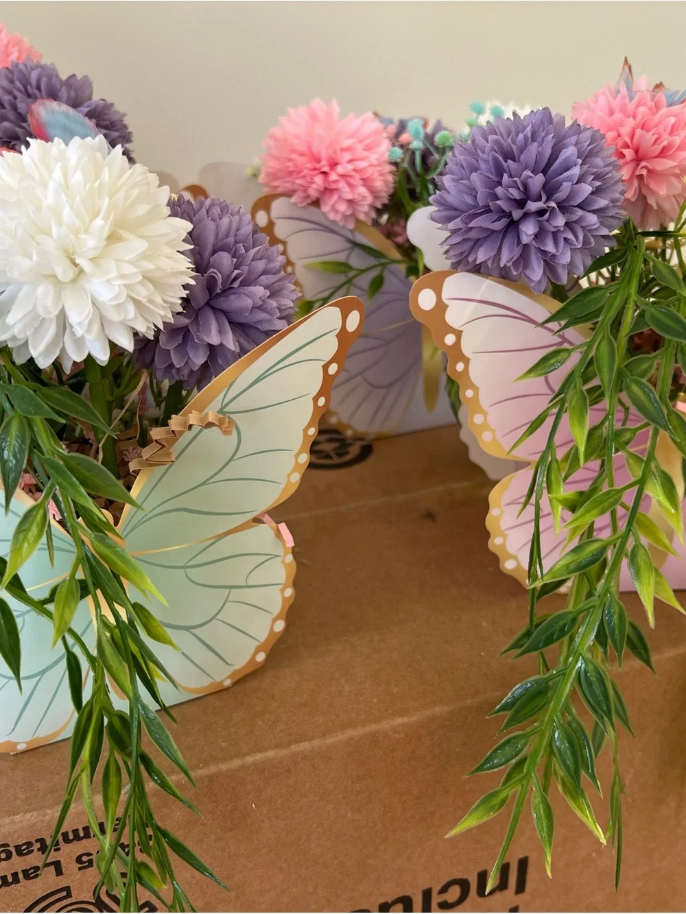 Pink Butterfly Floral Arrangement - Home Accents